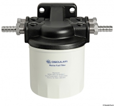 Benzinfilter mit Einweg-Filtereinsatz 10 Mikron. Halterung Aluminium