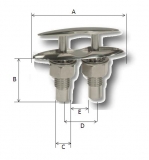 Versenkbare Niro-Klampe Aussenma = 126mm