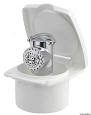 New Edge Duschbox, Nylon, wei� -Schlauch 2,5 m Ausf�hrung Deckel wei�