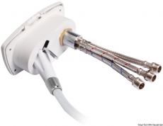 Duschkabine NEW EDGE aus UV-best�ndigem LURAN Schlauch 4,0m Dusche Typ BORIS wei�