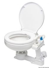 Manuelles WC Modell space saver Toilettenbrille Kunststoff wei
