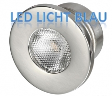 LED-Deckenleuchten, Unterputz Farbe LED blau rund 3W LED-Deckenleuchten, Unterputz Farbe LED blau rund 3W