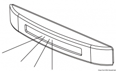 LED-Orientierungsleuchte, ohne Einbau weies Lichtkegel vorn