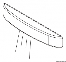LED-Orientierungsleuchte, ohne Einbau weies Lichtkegel nach unten