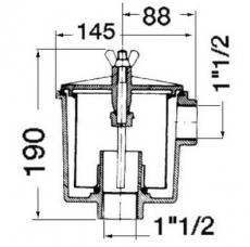 UTILITY Khlwasserfilter Innengewinde 1 1/2 Zoll, 18.000 Liter pro Stunde