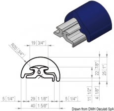 RADIAL Einlegeteil aus PVC in schwarz fr 40mm