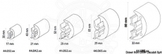 RADIAL Grundschiene aus PVC in schwarz fr 52mm Einlegeteil