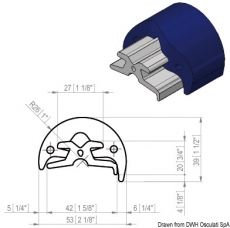 RADIAL Einlegeteil aus PVC in weiss f�r 52mm