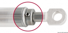 Gasdruckfeder aus Edelstahl, mit 2 sen, einstellbar Lnge offen 522mm