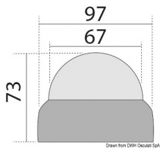 Finder Aufbaukompass schwarz Version zum Aufstellen Kompassrose 67mm