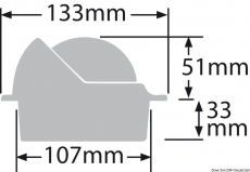 RITCHIE Kompasse Voyager 3 76 mm m. Kompensiereinrichtungen und Beleuchtung wei wei
