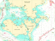Seekarten Tischset sdlich Seeland