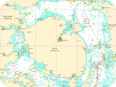 Seekarten Tischset Fünen Seekarten Tischset Fünen