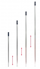 Aluminiumstiel mit Schnellverschluss Teleskop Lnge 115cm bis 215cm