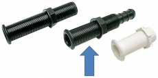 Borddurchlaß Wasserauslass schwarz 22,7 x 150 mm davon 30mm Schlauchanschluss Borddurchlaß Wasserauslass schwarz 22,7 x 150 mm davon 30mm Schlauchanschluss