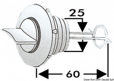 Verschlussstopfen Borddurchlass: 25 mm. Verschlussstopfen Borddurchlass: 25 mm.