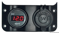 Voltmeter 3/30 V + 2 x USB Steckdose für Tafel 14.104.01/02/03/04/05 Voltmeter 3/30 V + 2 x USB Steckdose für Tafel 14.104.01/02/03/04/05