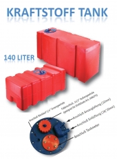 Kraftstofftank Gre:M aus Eltex Kunststoff 140 Liter