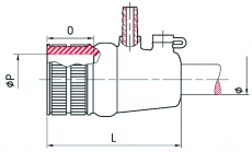 Flexibles Innenlager aus Gummi Welle 35mm P 54mm