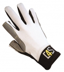 Offshore Segelhandschuhe - 2 Finger geschnitten, wei Gre L