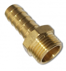 Schlauchtülle aus Messing mit Außengewinde 1/4 Zoll auf 10mm Schlauchtülle aus Messing mit Außengewinde 1/4 Zoll auf 10mm