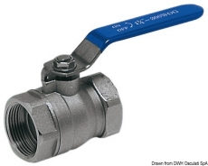 Kugelhahn aus Stahl, ISO 9093 erhhter Griff, Innengewinde 3/8 Zoll