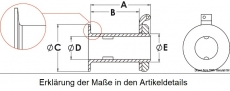 Borddurchlsse Messing Natur mit Gewindeanschluss 2 Zoll