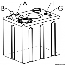 164 Liter Modularer Kraftstofftank aus vernetztem Polyethylen
