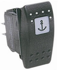 Taster / Schalter 4 polig Glhbirnen wei 24V 15A Typ (ON)- OFF-ON