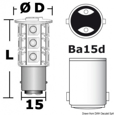 4 W SMD LED-Lampen fr Strahler 15mm-Bayonettstecker mit parallelen Steckern