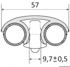 Leuchte fr Badeleitern mit extra-large Stufen 57 mm