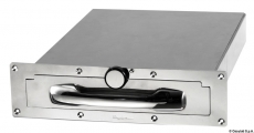 Teleskopbadeleiter Montecarlo large AISI316 4-stufig schwarz Stufe 57mm tief