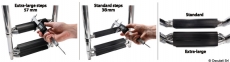 Teleskopbadeleiter Montecarlo XL AISI316 4-stufig schwarz Stufe 57mm tief