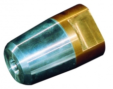 Hutmutter mit Zinkanode komplett mit NIRO-Sicherungblech.  Welle 45mm Gewinde M33 x 2