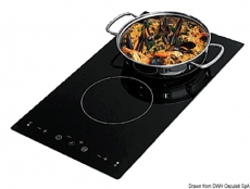 Induktionskochfeld 2 Platten 1300 und 2200 Watt Touch control Bedienung Induktionskochfeld 2 Platten 1300 und 2200 Watt Touch control Bedienung