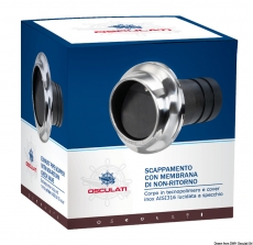 Auspuffausgnge aus Technopolymer und Edelstahl mit Rckschlagklappe fr 60mm Schlauch