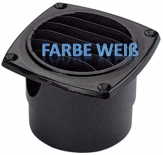 ABS-Lftungsgitter m. Ring, wei gerade 126 x 126 mm
