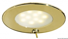 LED-Einbauleuchte VA-Stahl, poliert ATRIA Wasserdicht, IP40. goldfarben mit Schalter LED-Einbauleuchte VA-Stahl, poliert ATRIA Wasserdicht, IP40. goldfarben mit Schalter