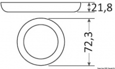 LED-Deckenleuchte mit geringer Einbautiefe - Aruba rund
