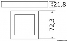 LED-Deckenleuchte mit geringer Einbautiefe - Aruba mit Schalter