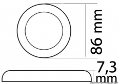 Procion Deckenleuchte AISI316 mit Schalter LED 12 Nickelfarbe, satiniert