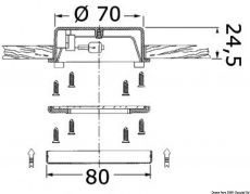 Hydra Leuchtel aus VA-Stahl poliert 12/24 V 20 W Halogen IP65