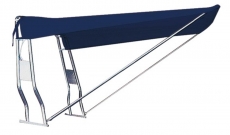 Teleskop-Verdeck Breit 150cm blau Vorderverdeck