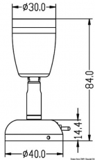 LED Schwenkbare Leuchte ABS Messing, verchromt 1 x 1 W HD