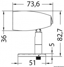LED-Strahler schwenkbarer aus Messing, verchromt