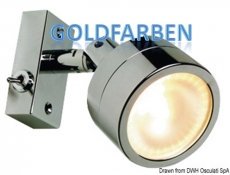 Halogenstrahler Laguna schwenkbare Leuchte, Messing goldfarben 10W Halogenstrahler Laguna schwenkbare Leuchte, Messing goldfarben 10W