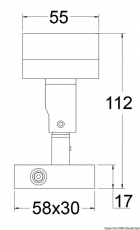 LED Strahler Laguna schwenkbare Leuchte, Messing, nickel-satiniert 3W