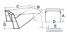 Teleskop-Verdeck Breit 145cm weiss Vorderverdeck