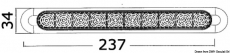 LED Aufbau-Deckenleuchte Edelstahl AISI 316, poliert 238x34x8,4 mm