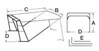 Teleskop-Verdeck Breit 170cm weiss Vorderverdeck